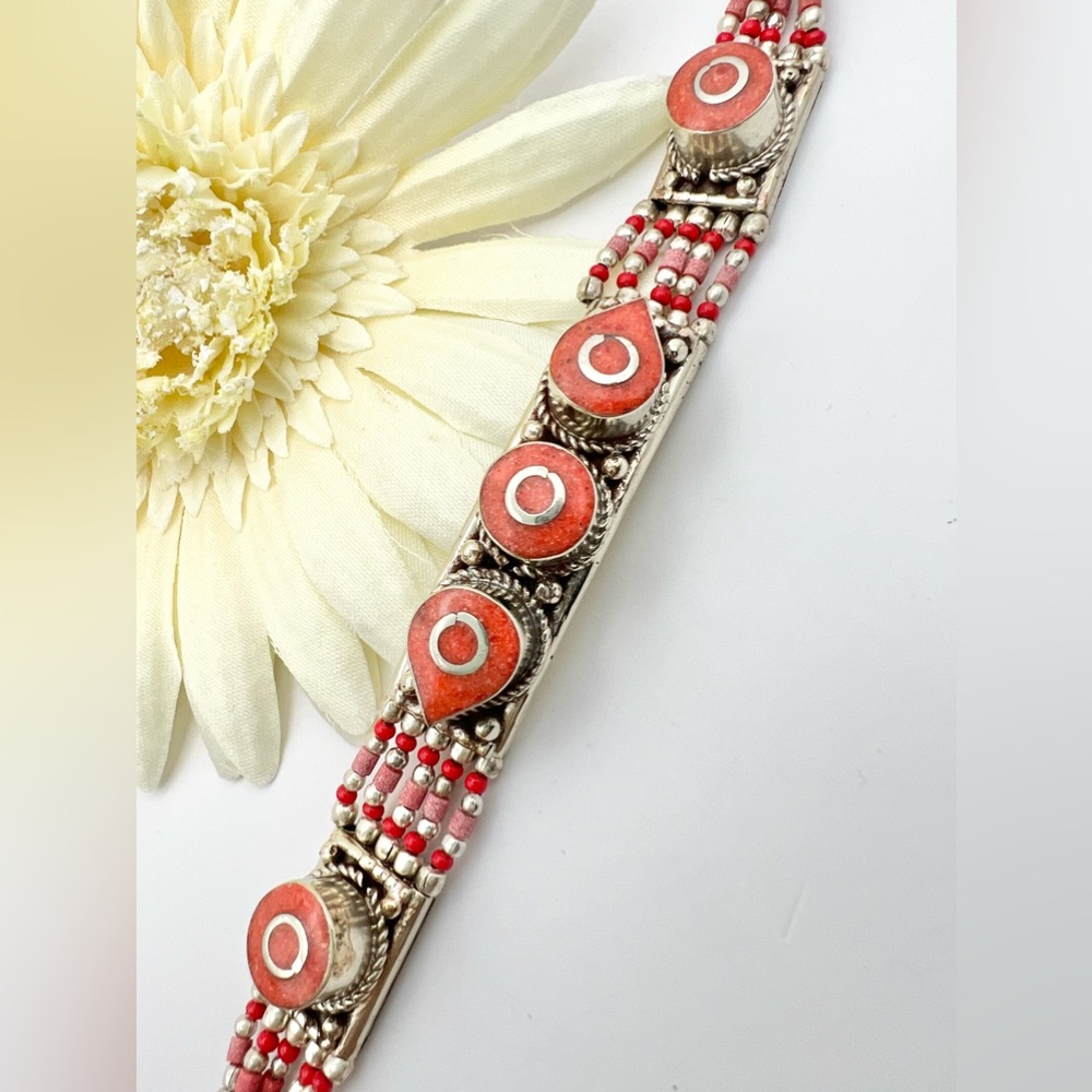 TIBETAN CORAL BRACELET